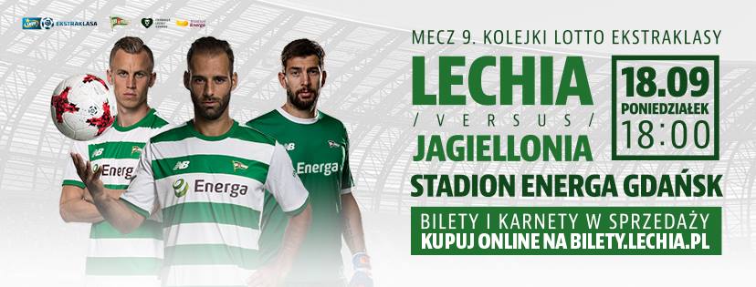 Lechia Gdańsk – Jagiellonia Białystok – poniedziałek 18 września, godz. 18.00