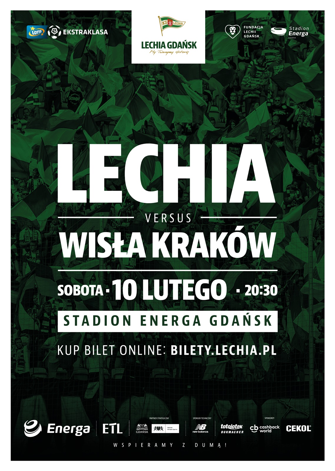 10 lutego mecz 22 kolejki Ekstraklasy : Lechia Gdańsk – Wisła Kraków