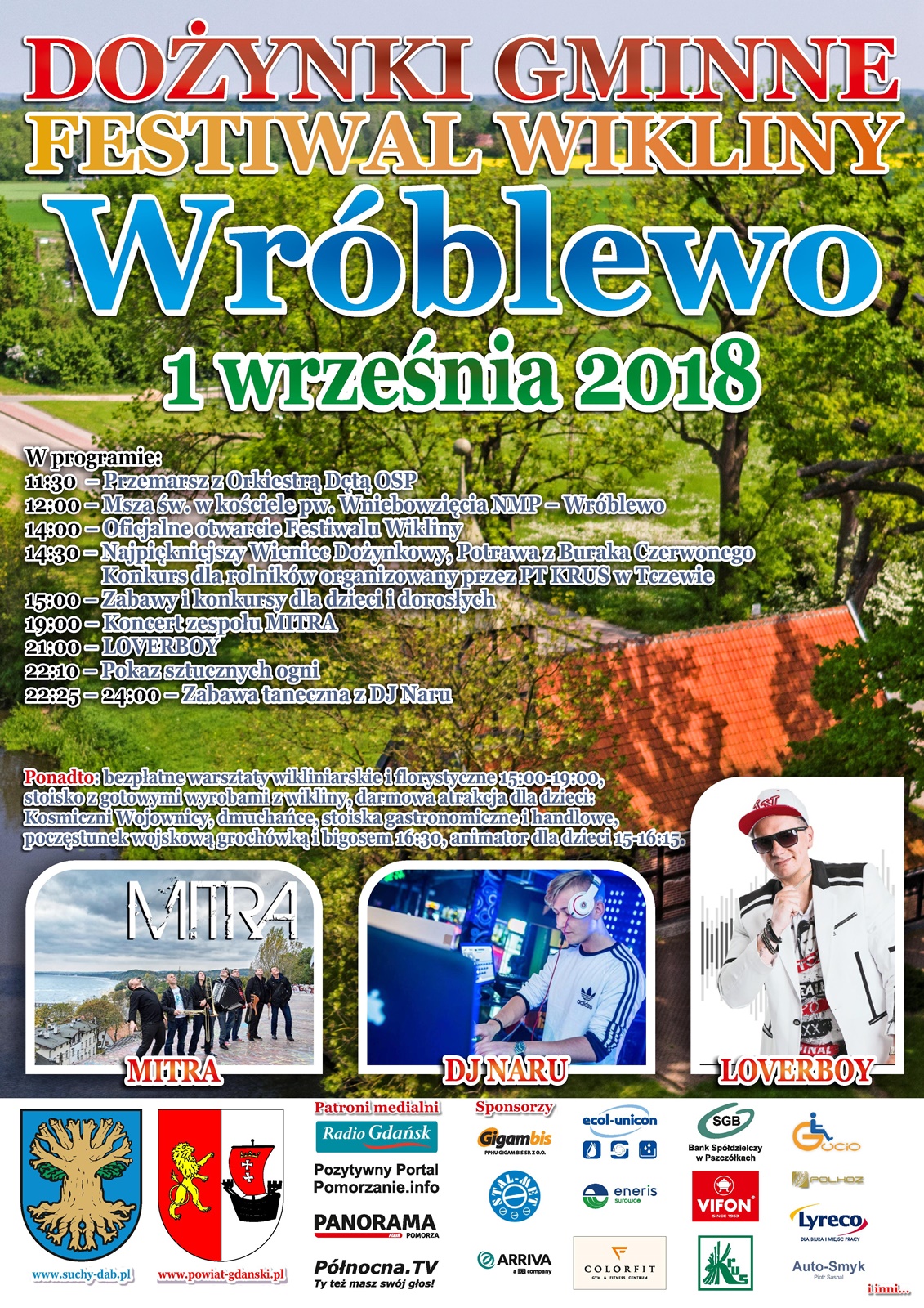 Festiwal Wikliny 2018 Dożynki Gminy Suchy Dąb!